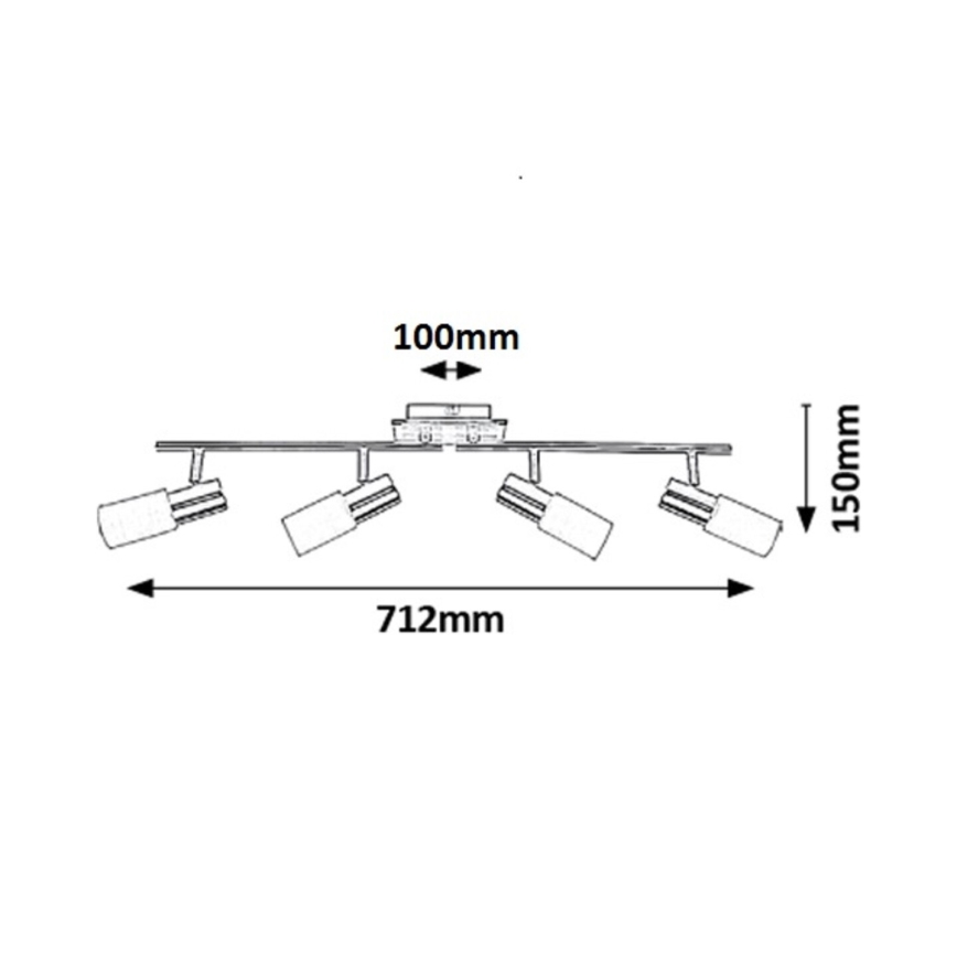 Rabalux 6099 - Точково осветително тяло LOGAN 4xE14/40W/230V