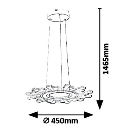 Rabalux 6210 - LED Полилей на въже FELICITY LED/30W/230V