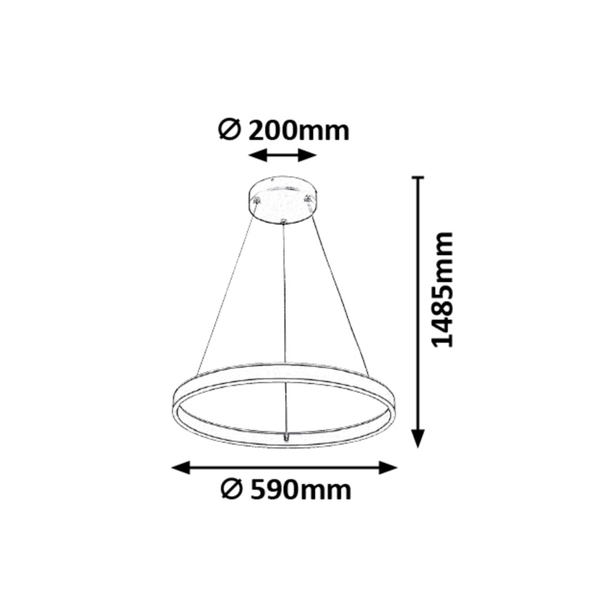 Rabalux - LED регулируема полилей на кабел LED/36W/230V + дистанционно управление