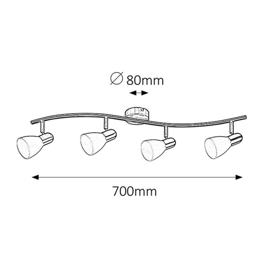 Rabalux - Точково осветително тяло 4xE14/40W/230V