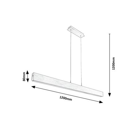 Rabalux - LED Димируем висящ полилей LED/24W/230V 2700/4000/6500K 120 cм