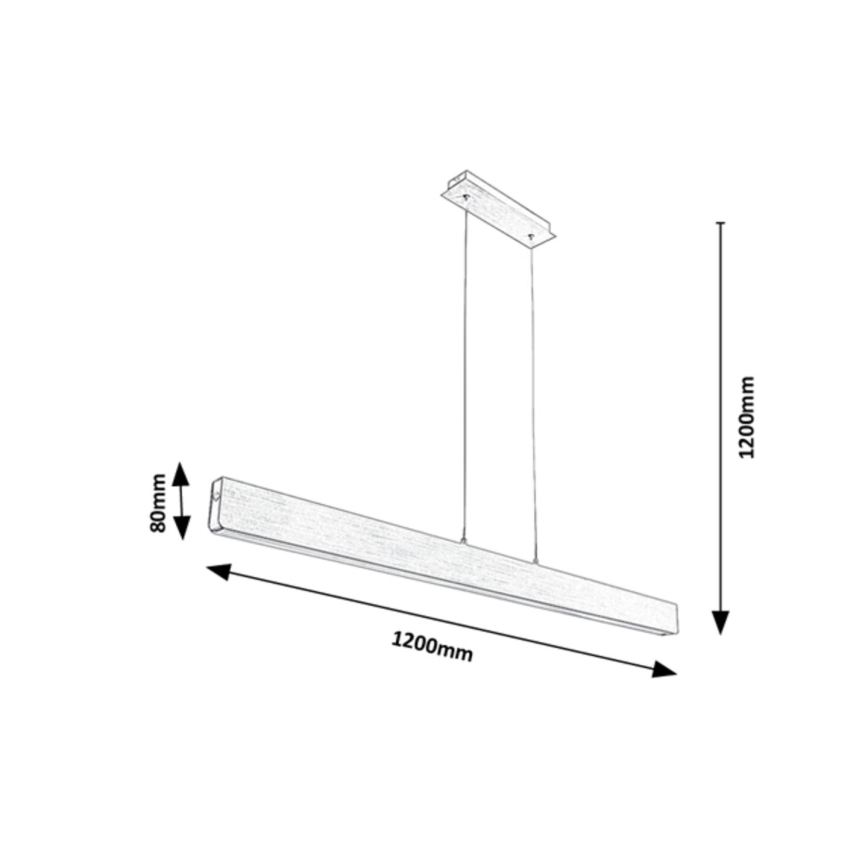 Rabalux - LED Димируем висящ полилей LED/24W/230V 2700/4000/6500K 120 cм