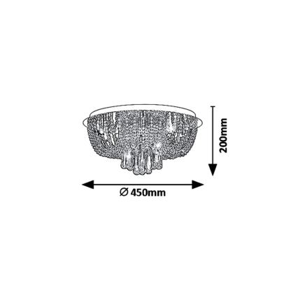 Rabalux - Таванно осветително тяло LARISHA 6xG9/40W/230V диаметър 45 cm