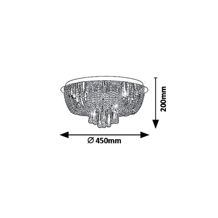 Rabalux - Таванно осветително тяло LARISHA 6xG9/40W/230V диаметър 45 cm