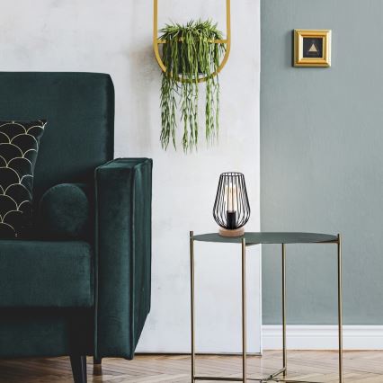 Rabalux - Настолна лампа 1xE27/40W/230V черна