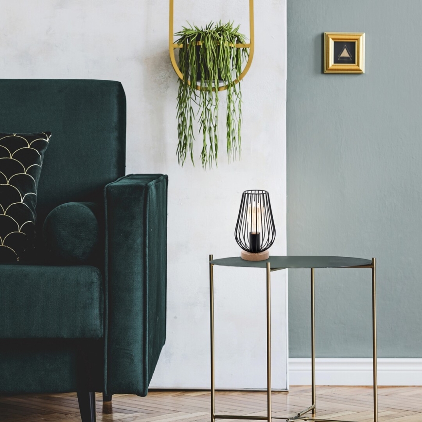 Rabalux - Настолна лампа 1xE27/40W/230V черна