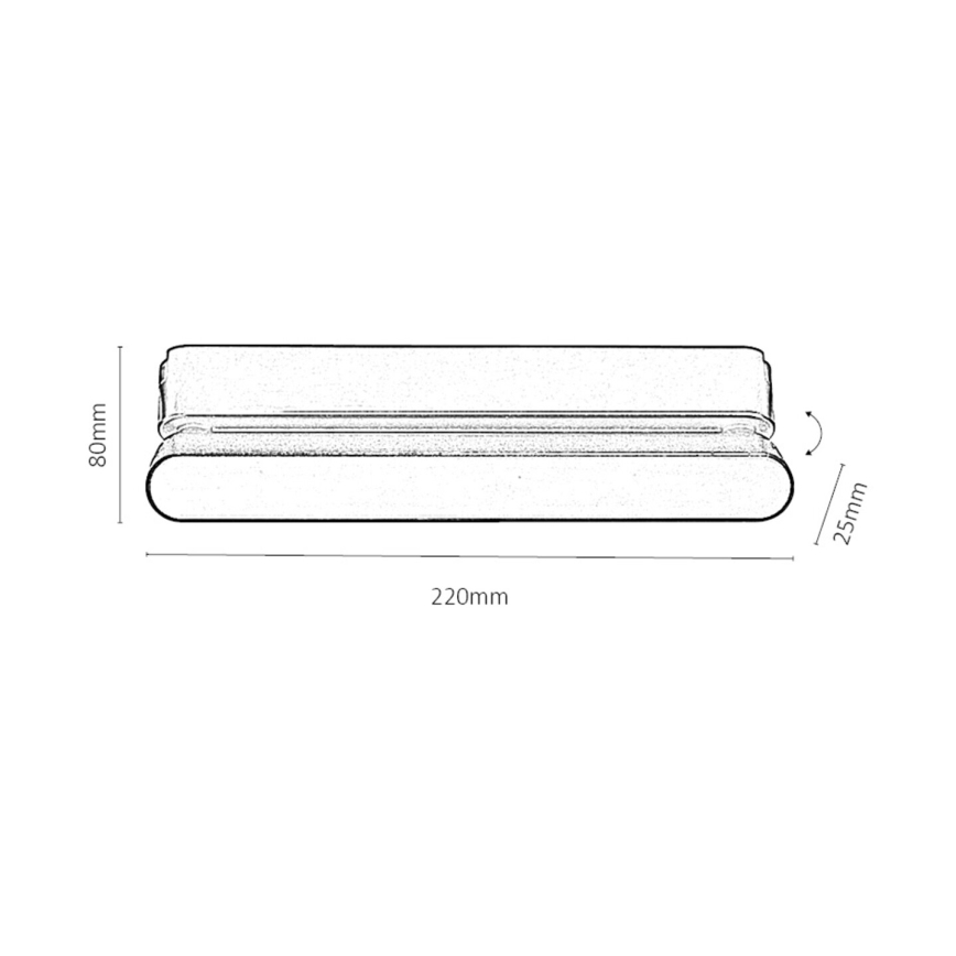 Rabalux - LED Таванно осветление за 1-фазна релсова система LED/12W/230V 3000K 22 см черен
