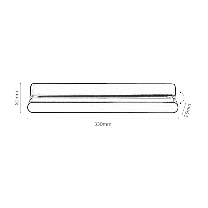 Rabalux - LED Таванно осветление за 1-фазна релсова система LED/16W/24V 3000K 33 см черен