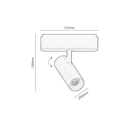 Rabalux - LED Димируем спот за 1-фазна релсова система LED/9W/24V 2700-5500K Wi-Fi Tuya черен