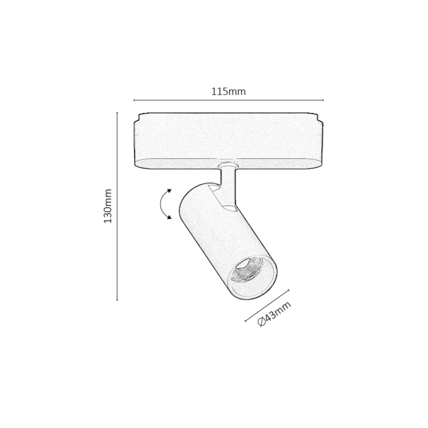 Rabalux - LED Димируем спот за 1-фазна релсова система LED/9W/24V 2700-5500K Wi-Fi Tuya черен