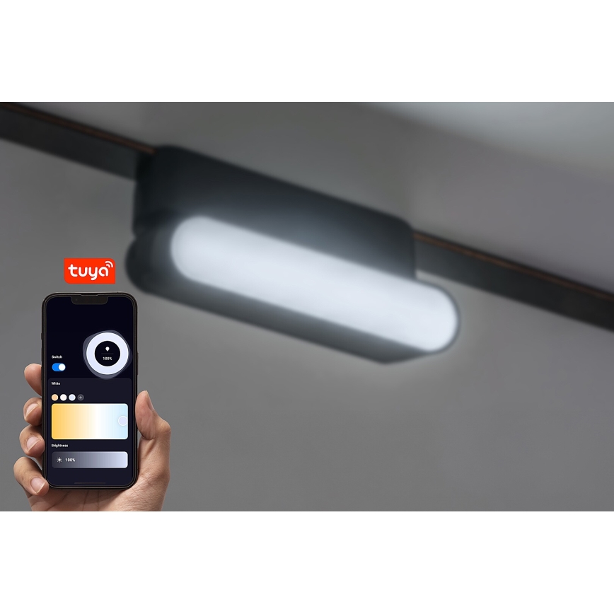Rabalux - LED Димируемо таванно осветление за 1-фазна релсова система LED/4W/24V 2700-5500K Wi-Fi Tuya 11,5 см черен