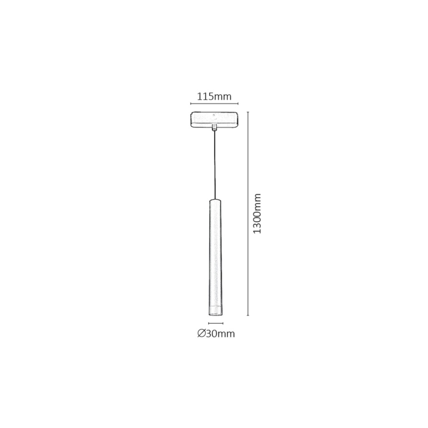 Rabalux - LED Димируем пендел за 1-фазна релсова система LED/5W/24V 2700-5500K Wi-Fi Tuya черен