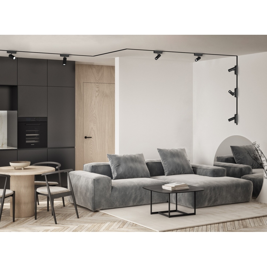 Rabalux - Релсова система 1-фазен 1 m + 2x end съединител черен