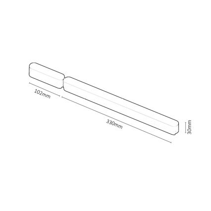 Rabalux - Захранване за осветителни тела в релсова система 80W/24V 10,2 + 33 см черен