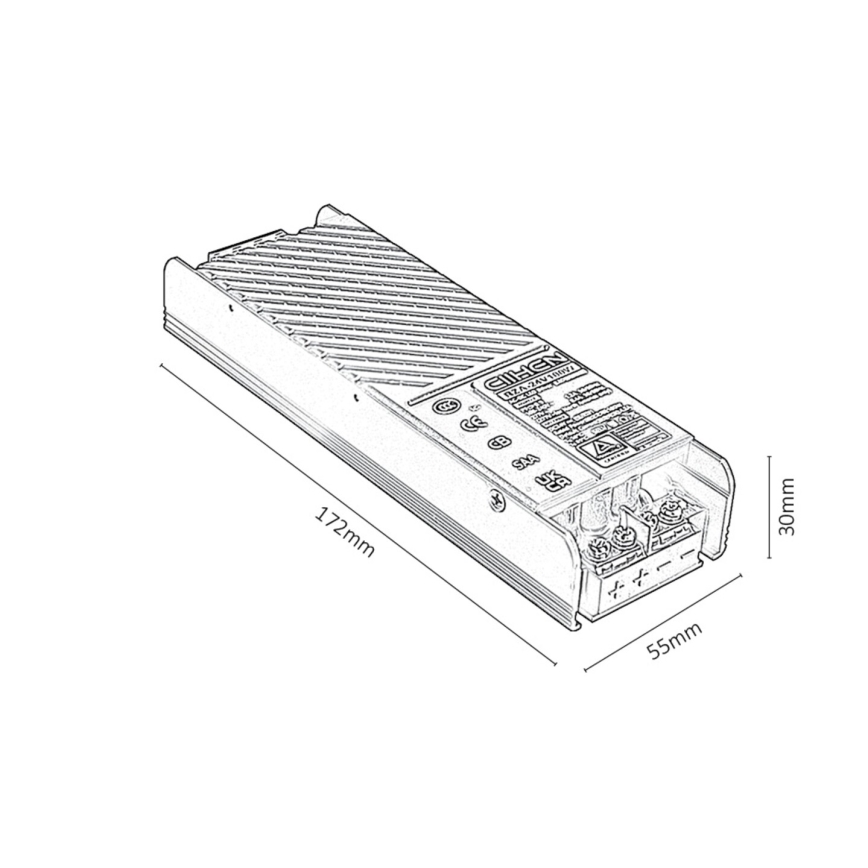Rabalux - Вградено захранване за осветителни тела в релсова система 100W/230V