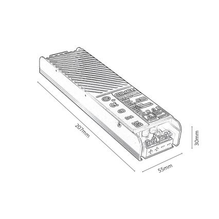 Rabalux - Вградено захранване за осветителни тела в релсова система 200W/230V