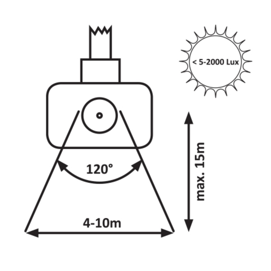 Rabalux - LED Прожектор със сензор LED/10W/230V 4000K IP44 черен