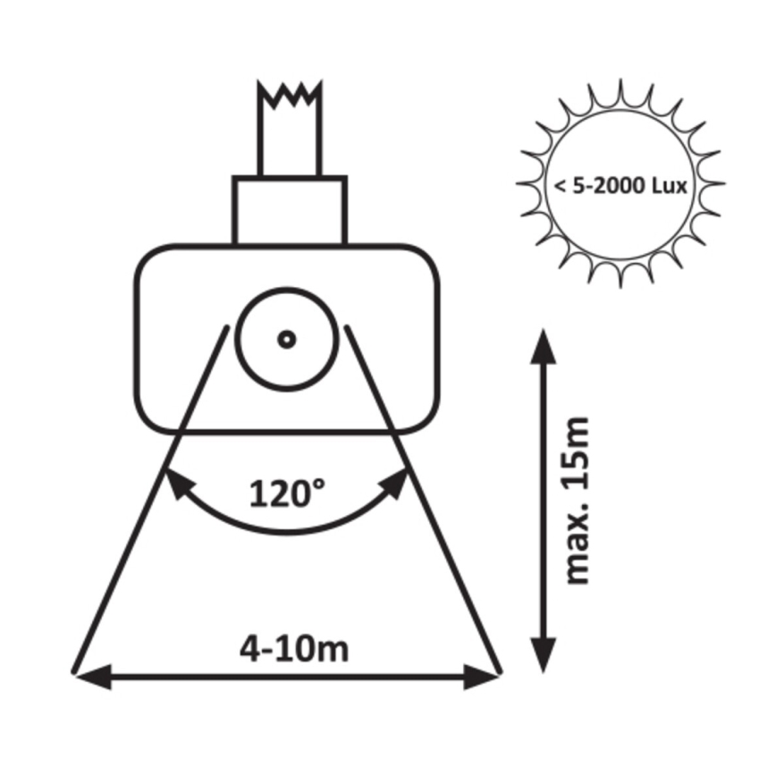Rabalux - LED Прожектор със сензор LED/30W/230V 4000K IP44 черен