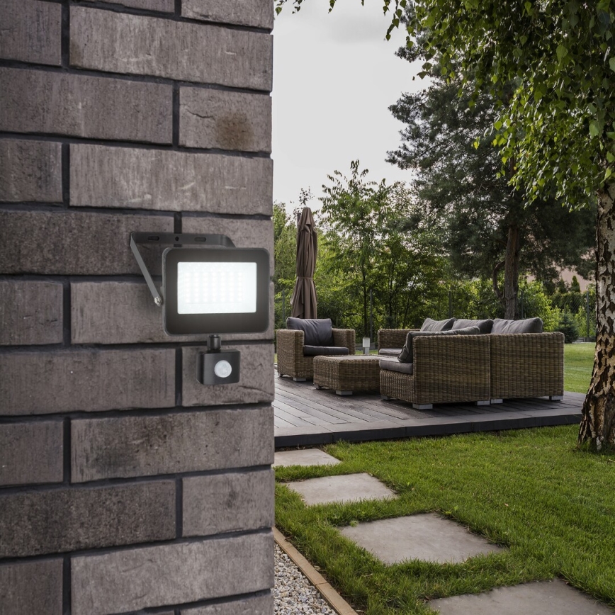 Rabalux - LED Прожектор със сензор LED/30W/230V 4000K IP44 черен