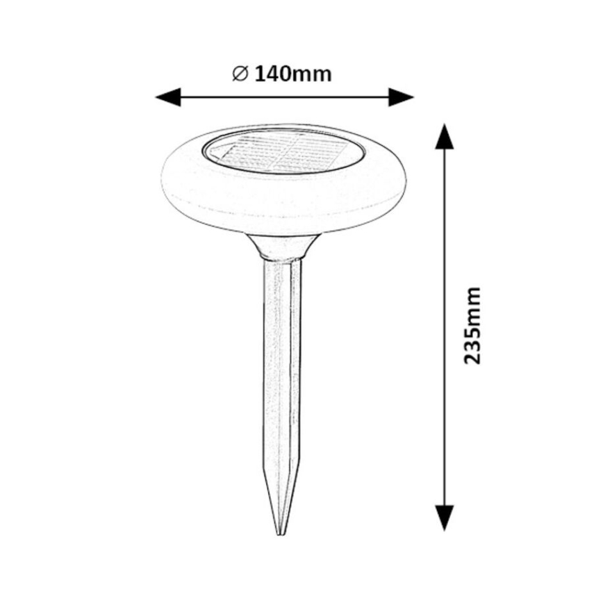 Rabalux - LED RGB Соларна лампа LED/0,6W/3,7V IP65
