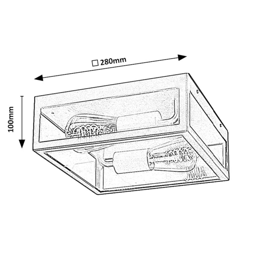 Rabalux - Екстериорна плафониера 2xE27/60W/230V IP23