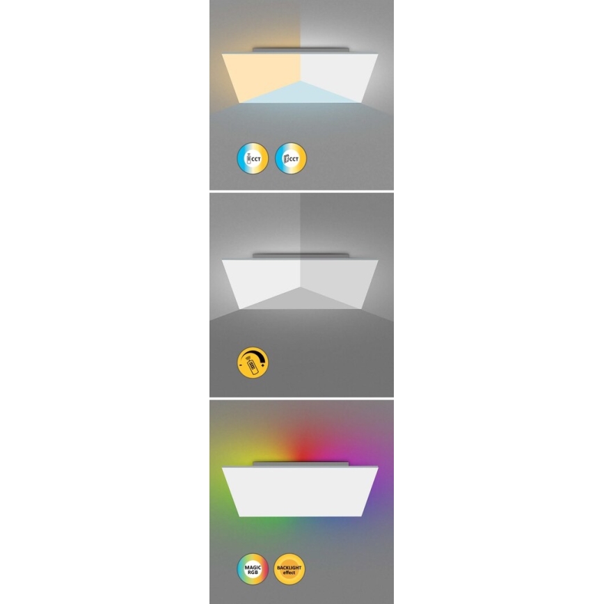 Rabalux - LED RGB Димируем плафон LED/18W/230V 3000-6500K 30x30 см + дистанционно управление