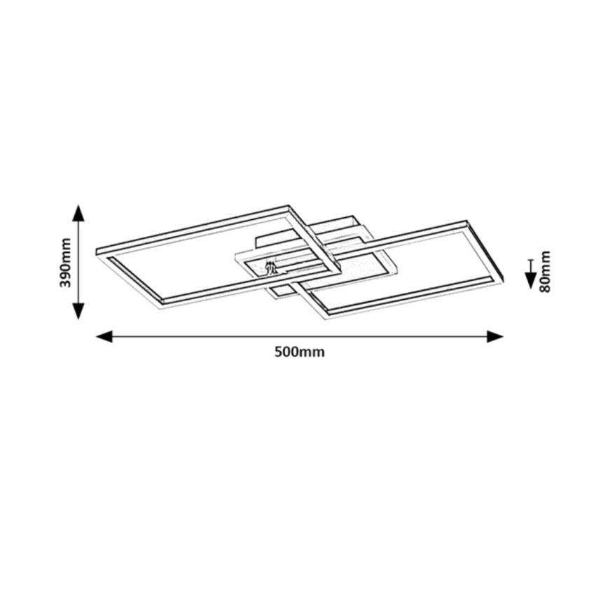 Rabalux - LED Плафониера LED/40W/230V 3000K черен