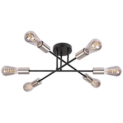 Rabalux - Полилей за повърхностен монтаж 6xE27/25W/230V