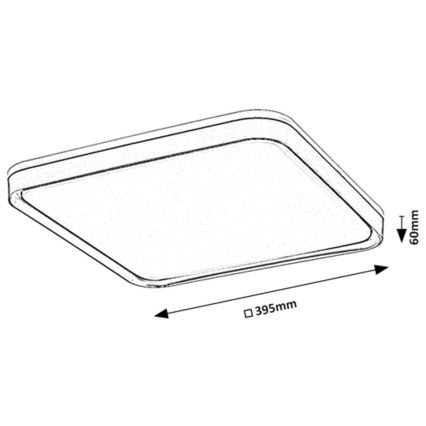 Rabalux - LED таванно осветително тяло LED/26W/230V 3000K 39,5x39,5 cm