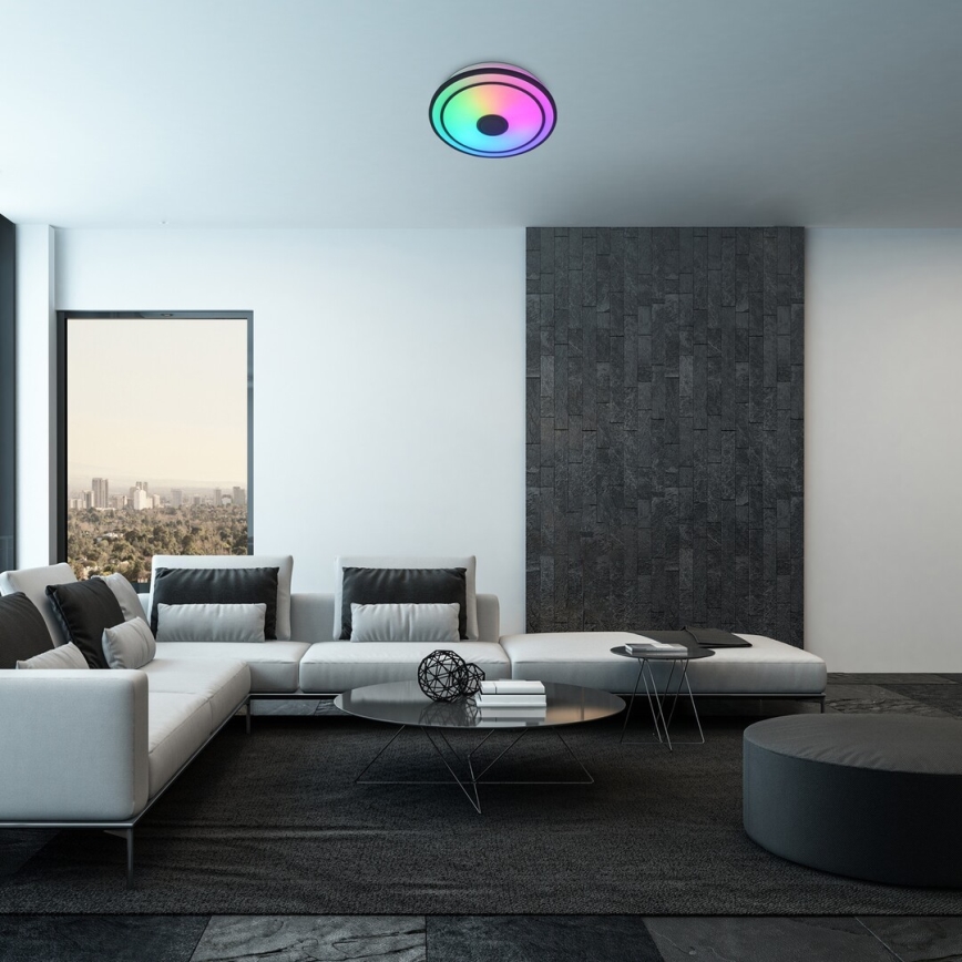 Rabalux - Димируемо LED RGB таванно осветително тяло с вграден високоговорител LED/24W/230V 3000-6500K + дистанционно управление диам. 39,5 см