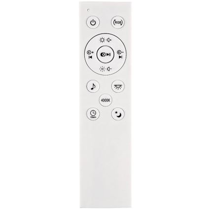 Rabalux - Димируемо LED RGB таванно осветително тяло с вграден високоговорител LED/24W/230V 3000-6500K + дистанционно управление диам. 39,5 см