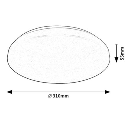 Rabalux - LED RGB Димируем плафон LED/24W/230V Wi-Fi Tuya 3000-6500K 31 cm