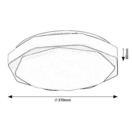 Rabalux - LED Димируем плафон LED/18W/230V 3000K/4000K/6000K + дистанционно управление