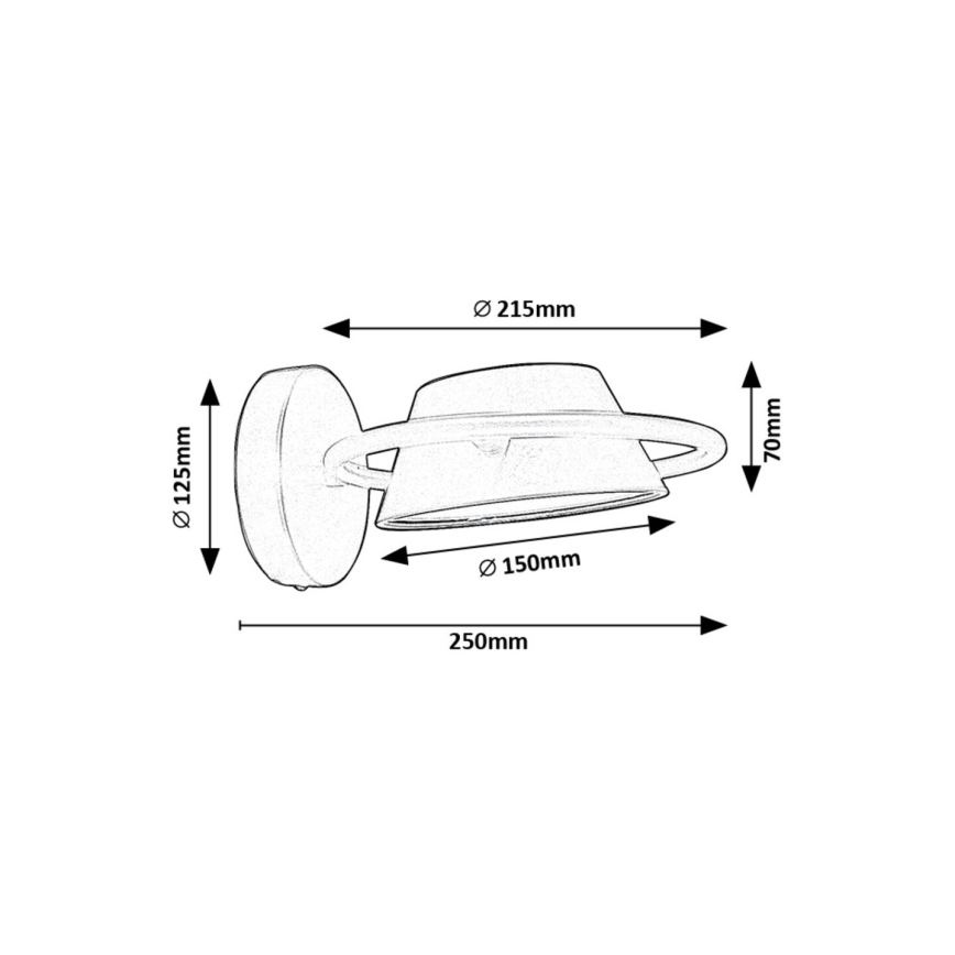 Rabalux - LED аплик LED/6W/230V 3000K черен