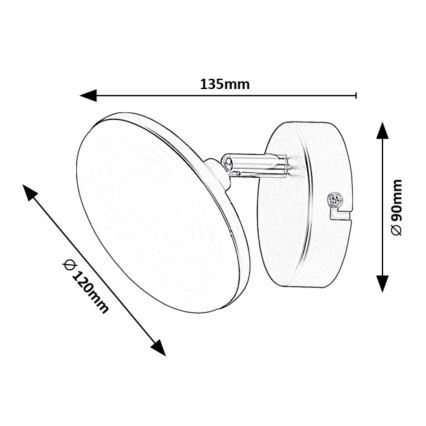 Rabalux - LED аплик LED/4W/230V 3000K черен