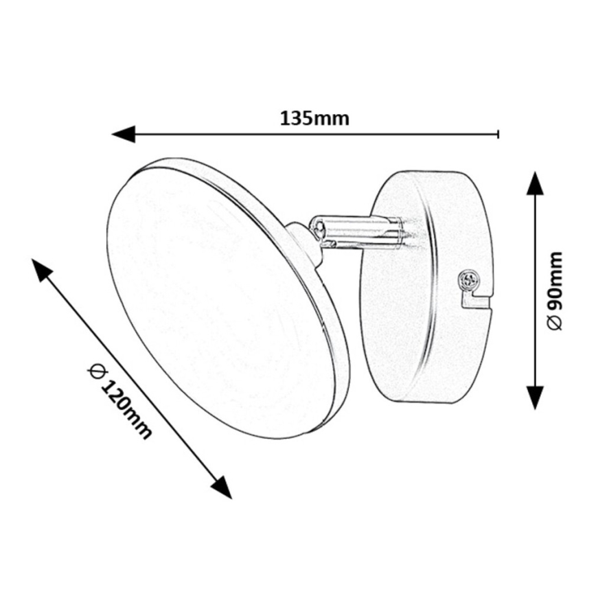 Rabalux - LED аплик LED/4W/230V 3000K черен