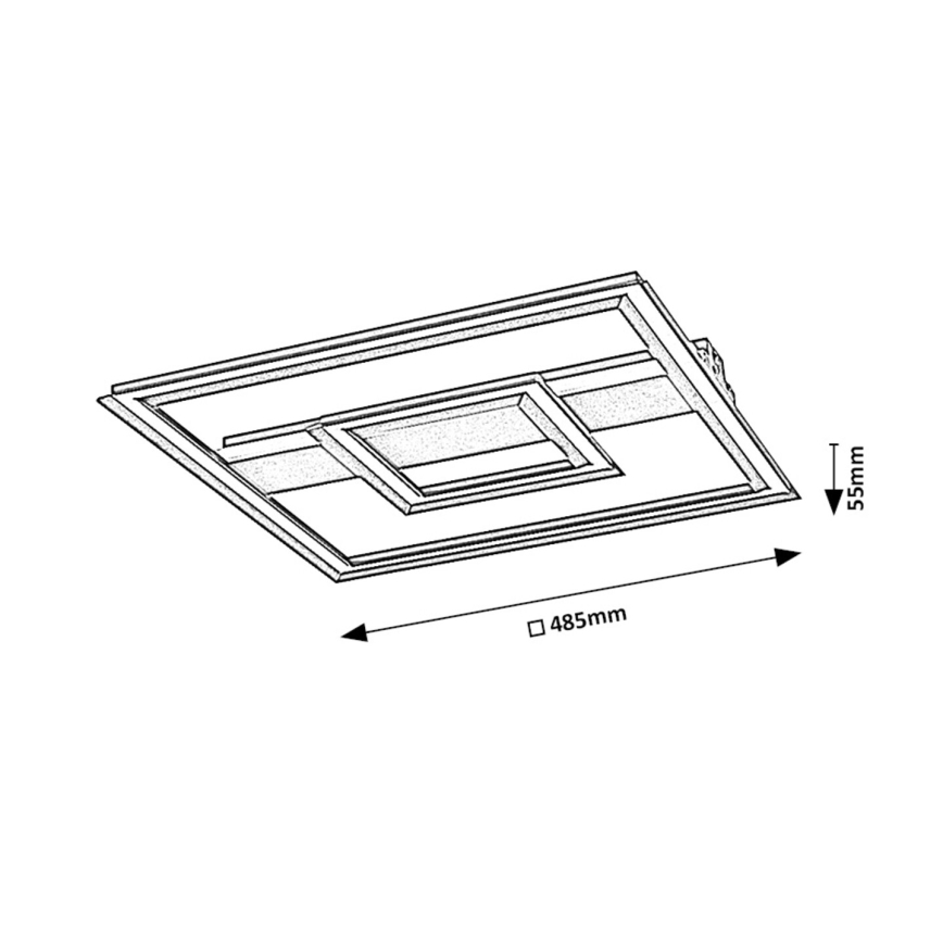 Rabalux - LED Плафониера LED/48W/230V 3000K черен