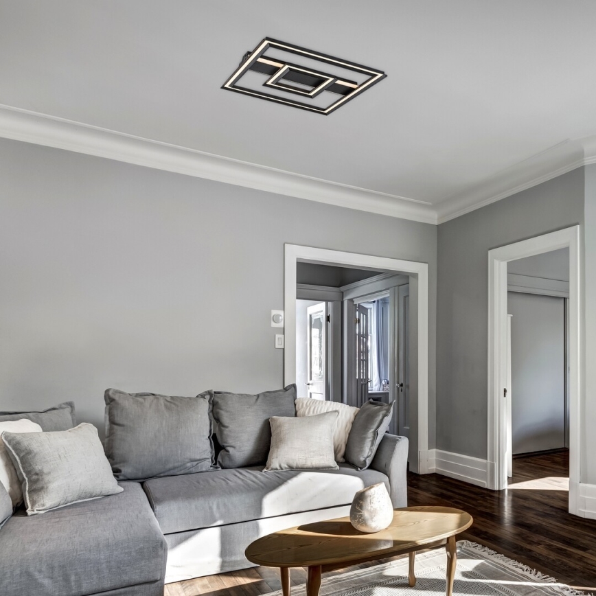 Rabalux - LED таванно осветително тяло LED/48W/230V 3000K черно 48,5x48,5 cm