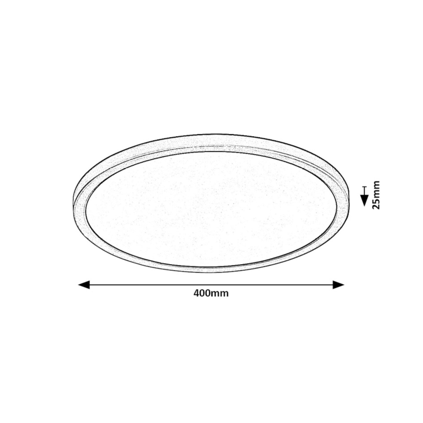 Rabalux - LED Плафониера LED/36W/230V 3000/4000/6000K Ø 40 cm черен