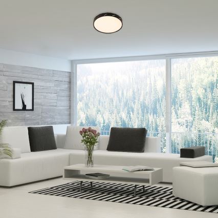 Rabalux - LED Плафон LED/25W/230V 4000K Ø 39 см черен