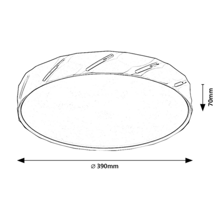 Rabalux - LED Плафон LED/25W/230V 4000K Ø 39 см черен