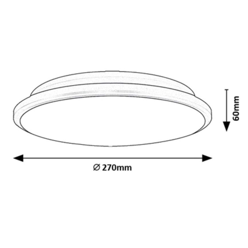 Rabalux - LED Плафониера LED/18W/230V 4000K сребрист 27 см