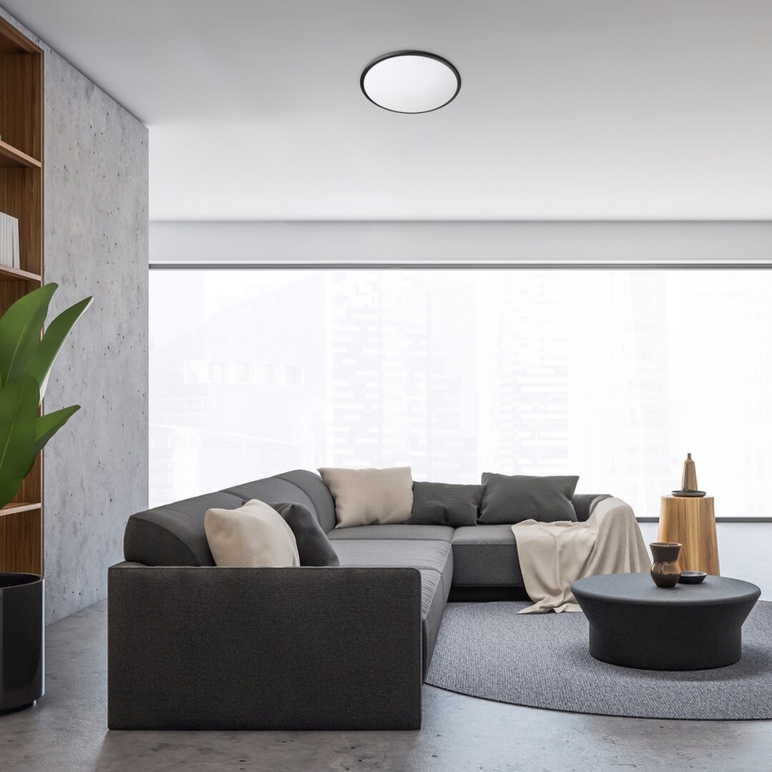 Rabalux - LED Плафониера LED/24W/230V 3000K черен 38 см