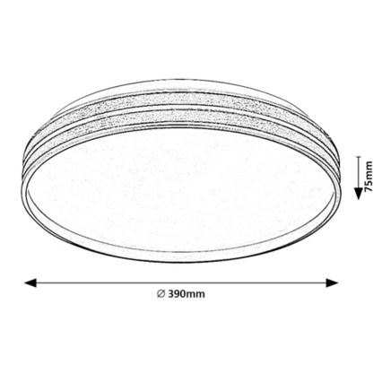 Rabalux - LED Димируемо таванно осветително тяло LED/24W/230V 3000-6500K Ø 39 см + дистанционно управление