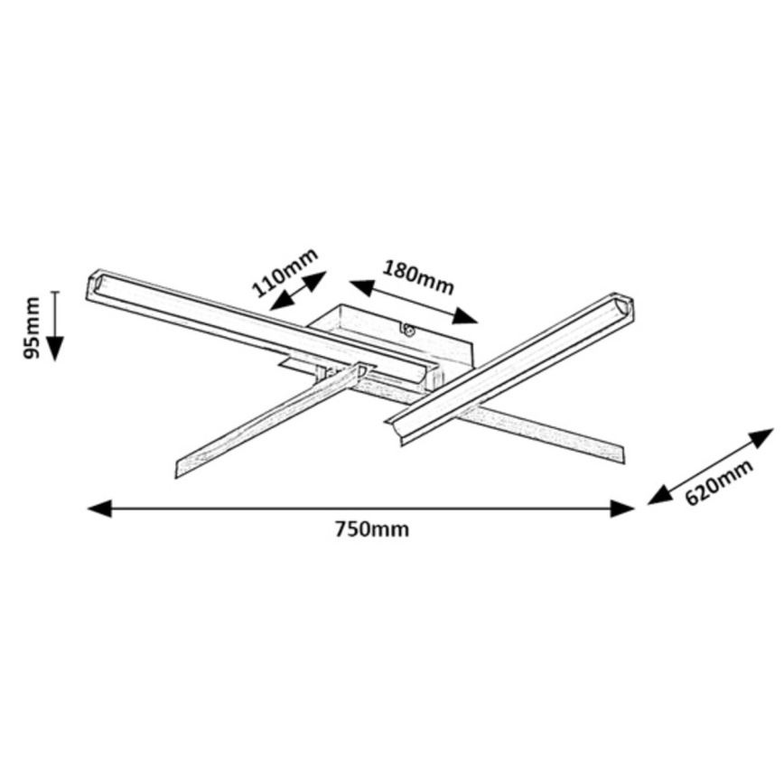 Rabalux - LED таванно осветително тяло LED/20W/230V 3000K дължина 75 см
