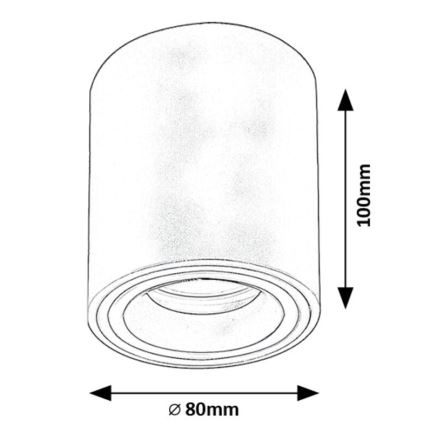 Rabalux - Спот 1xGU10/25W/230V кръгла черен