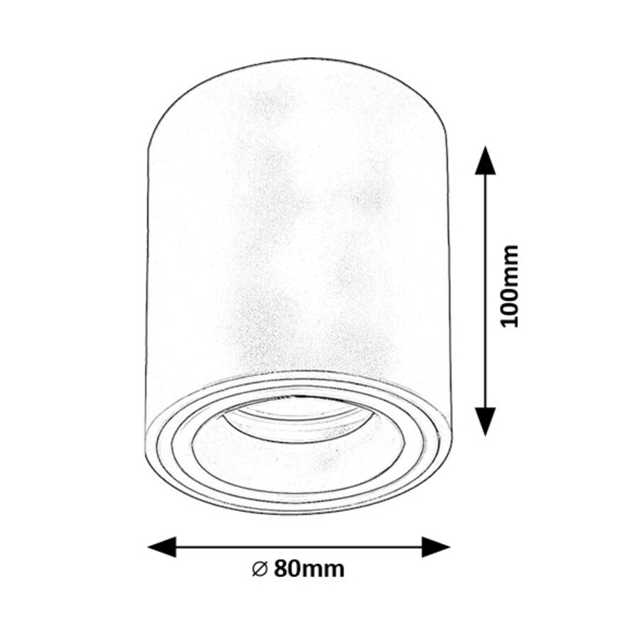 Rabalux - Спот 1xGU10/25W/230V кръгла черен