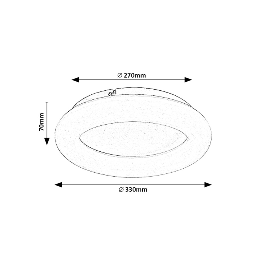 Rabalux - LED Плафониера LED/24W/230V 4000K Ø 33 см бял