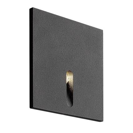 Rabalux - LED Лампа за стълбище LED/3W/230V 3000K черен