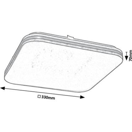 Rabalux - LED Плафониера LED/18W/230V 3000K 33x33 см